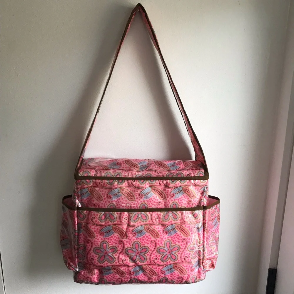 Pink Floral Pattern Shoulder Bag